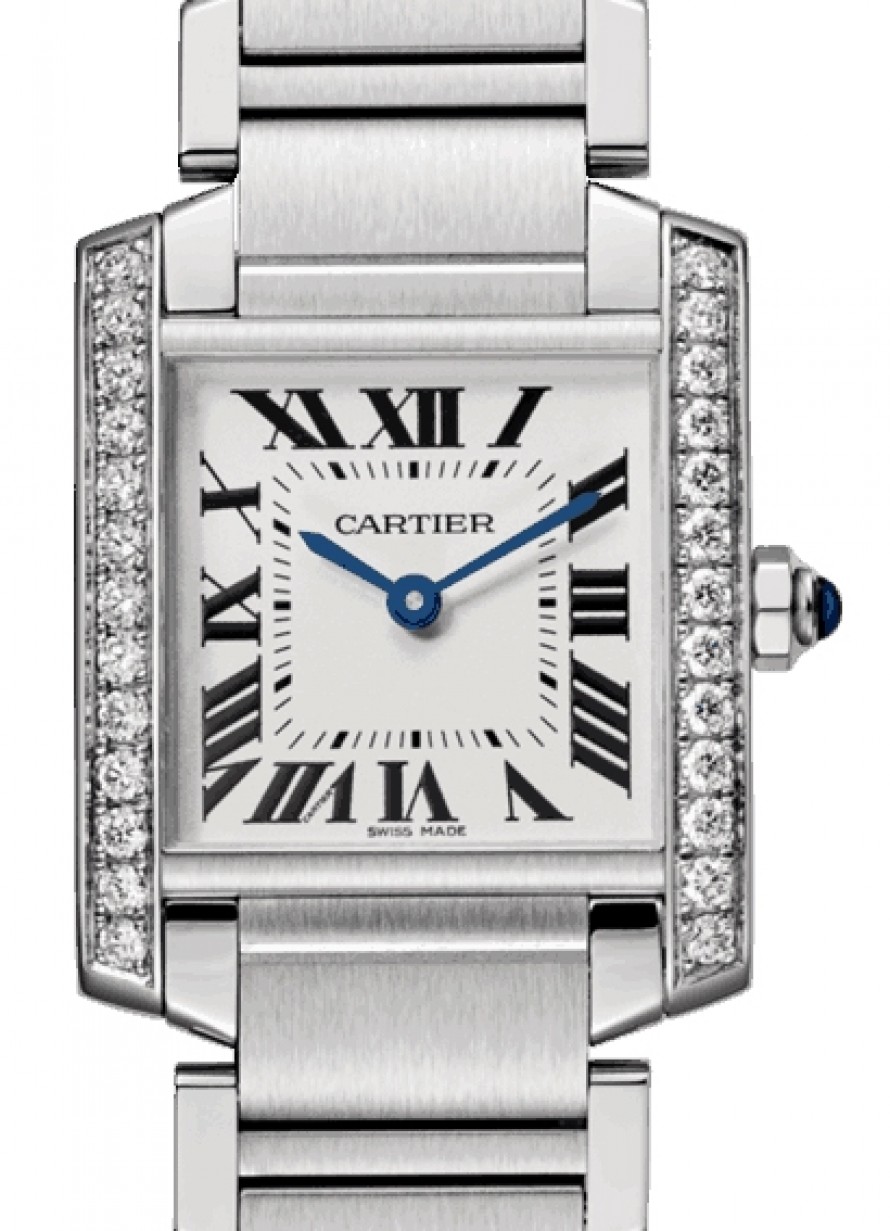 Cartier W4TA0009 Tank Francaise Ladies Quartz Silver Opaline