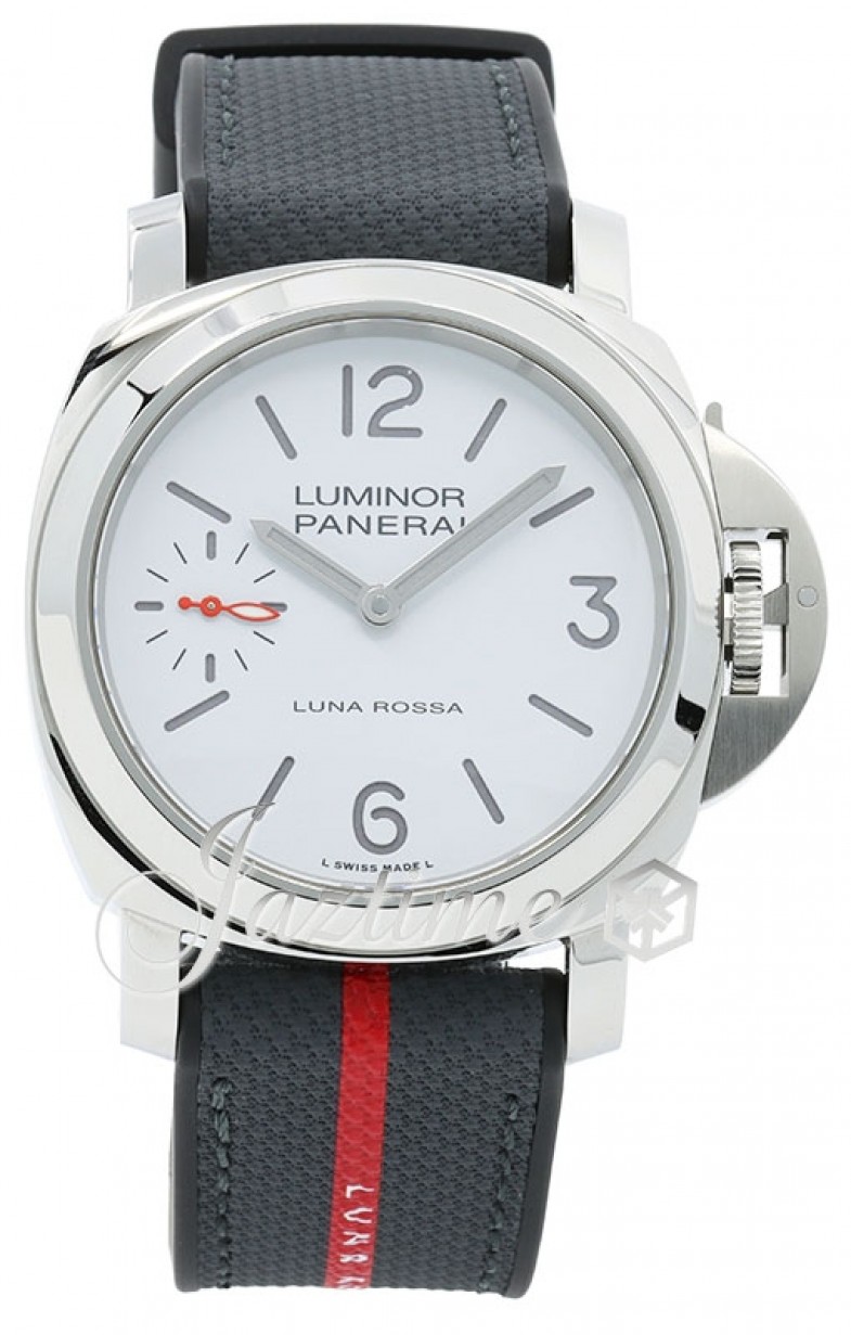 Panerai PAM01342 Luminor Luna Rossa Men's Manual-Wind White