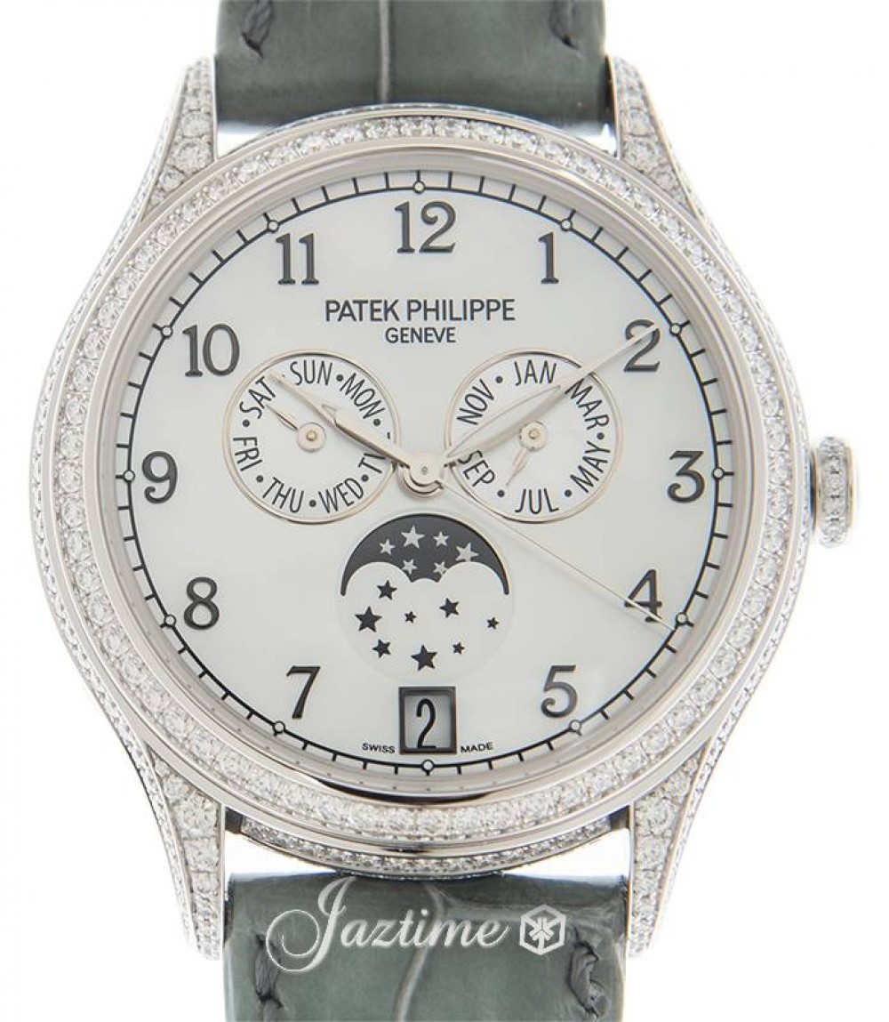 Patek Philippe 4948G-010 Complications Ladies Automatic White Mother of Pearl