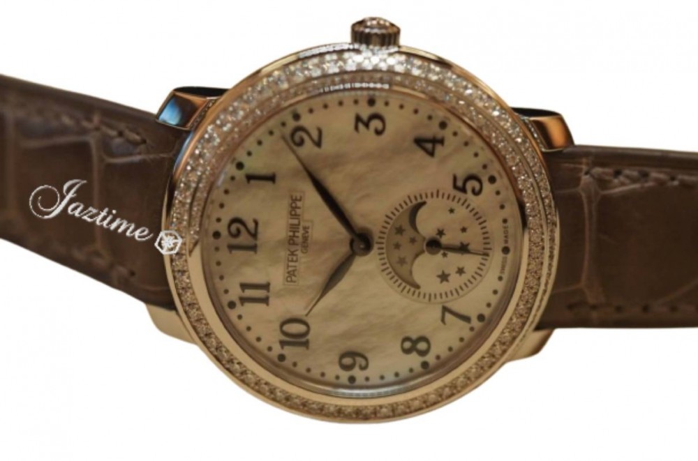 Patek Philippe 4968G-010 Complications Ladies Manual-Wind White Mother of Pearl