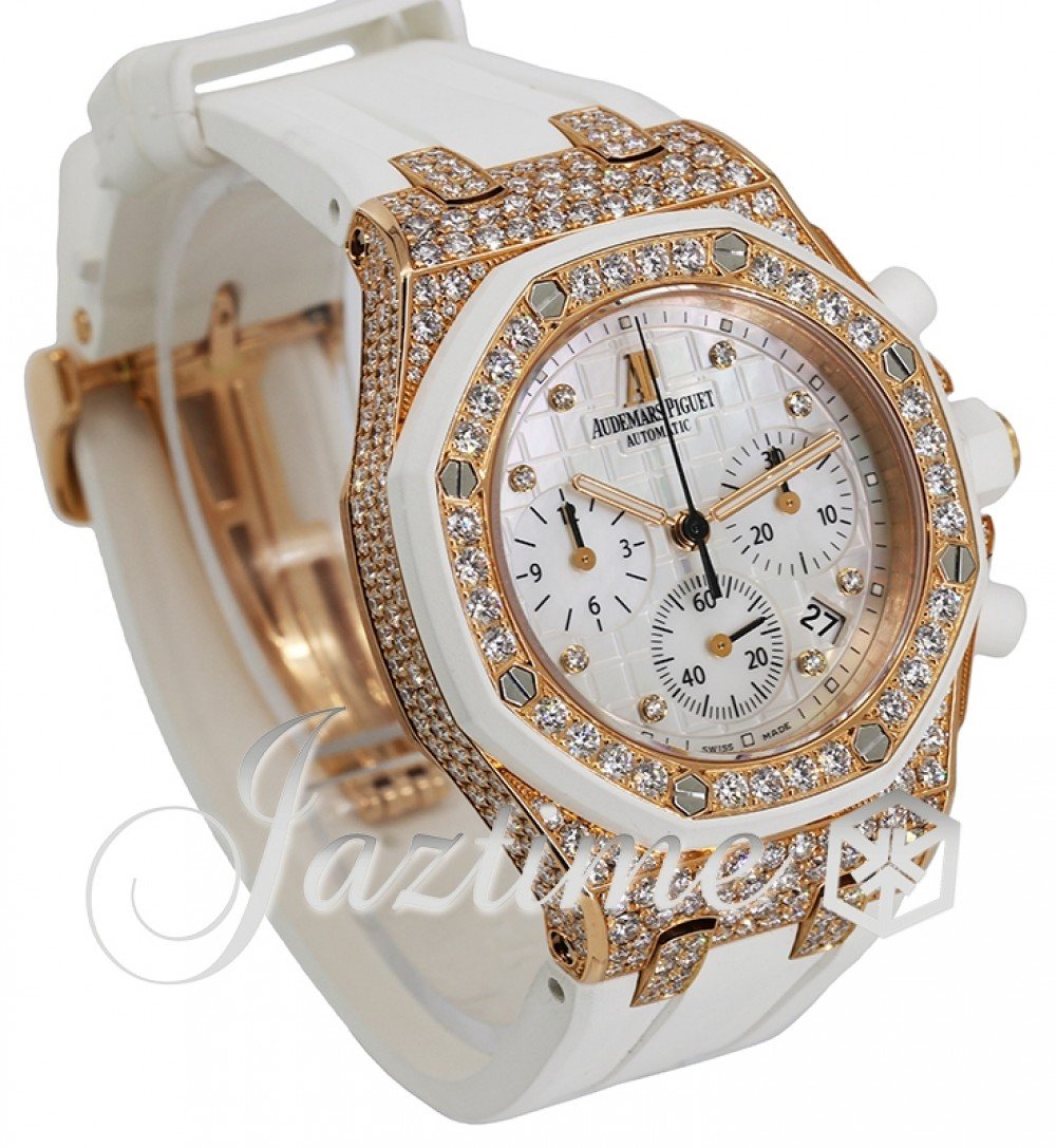 Audemars Piguet 26092OK.ZZ.D010CA.01-1 Royal Oak Offshore Chronograph Ladies Automatic White