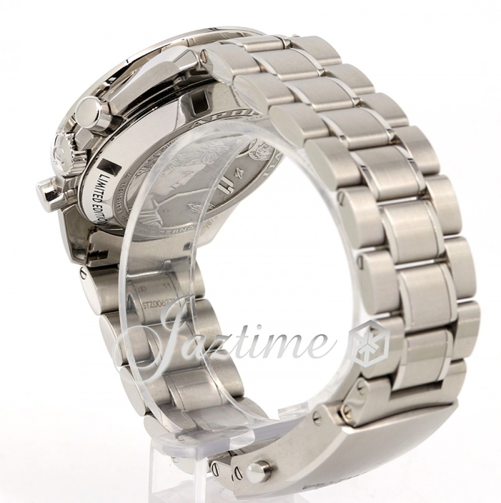 Omega 311.30.42.30.03.001-PRE Speedmaster Moonwatch Apollo 17 45th Anniversary Men's Manual-Wind Blue