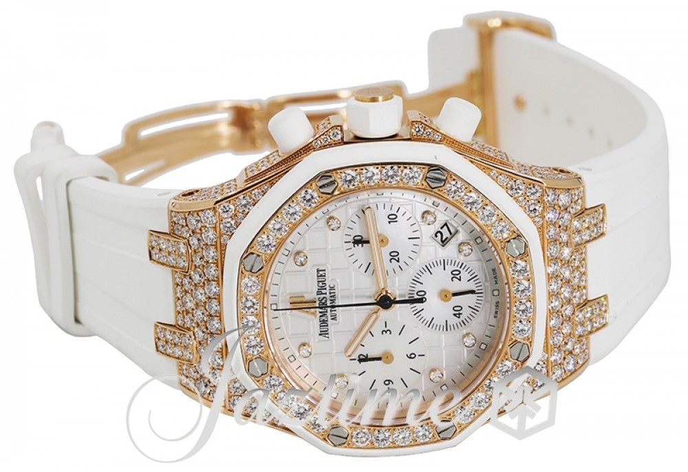 Audemars Piguet 26092OK.ZZ.D010CA.01-1 Royal Oak Offshore Chronograph Ladies Automatic White