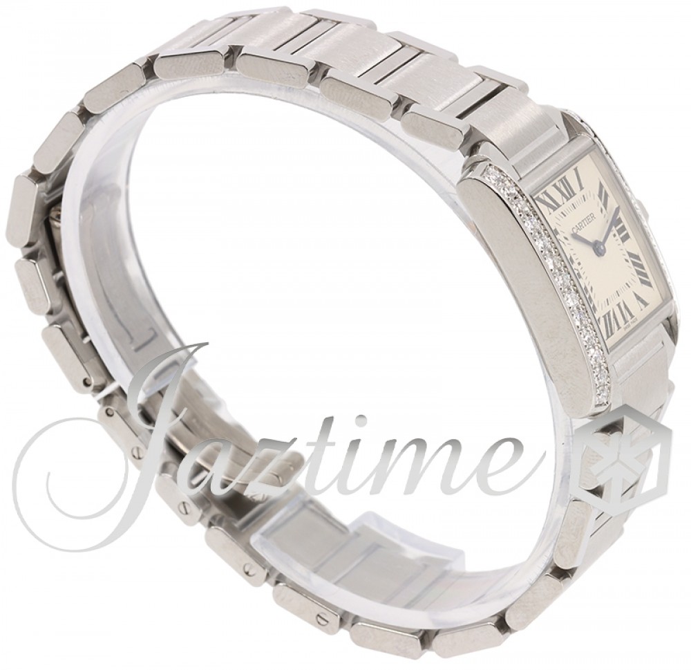 Cartier W4TA0009 Tank Francaise Ladies Quartz Silver Opaline
