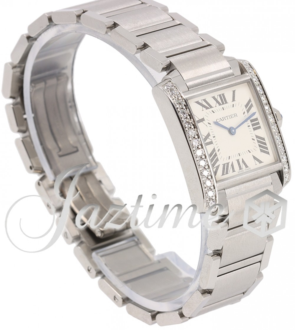Cartier W4TA0009 Tank Francaise Ladies Quartz Silver Opaline
