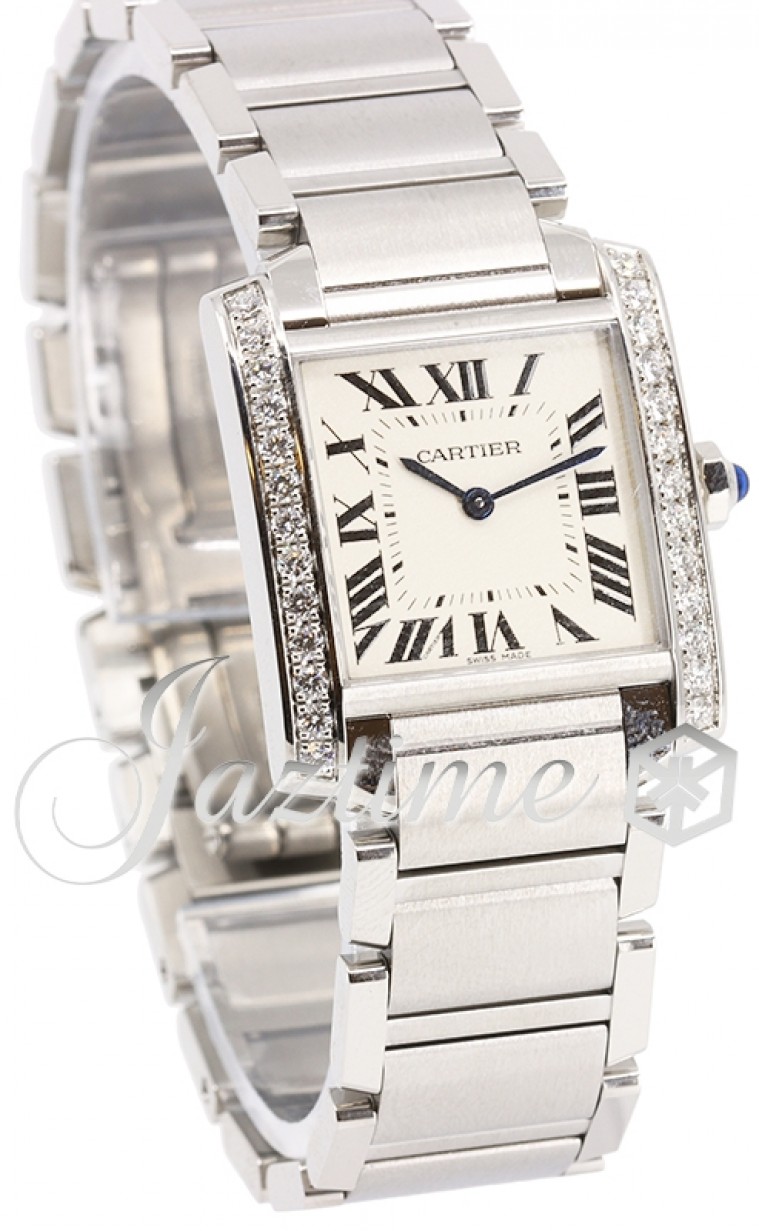 Cartier W4TA0009 Tank Francaise Ladies Quartz Silver Opaline