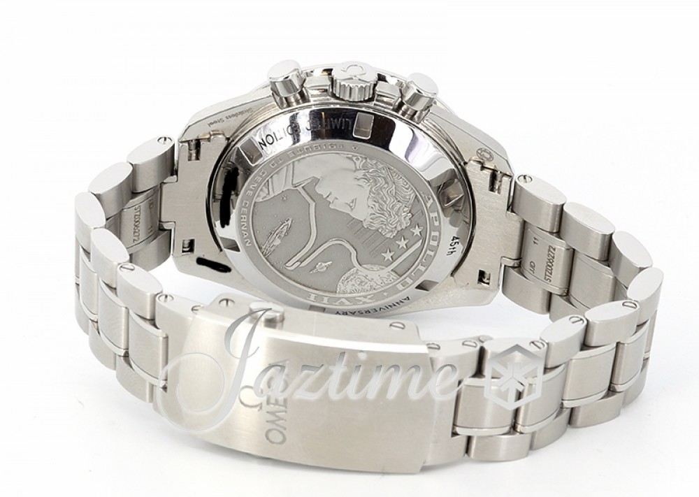 Omega 311.30.42.30.03.001-PRE Speedmaster Moonwatch Apollo 17 45th Anniversary Men's Manual-Wind Blue