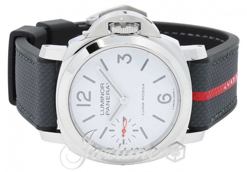 Panerai PAM01342 Luminor Luna Rossa Men's Manual-Wind White