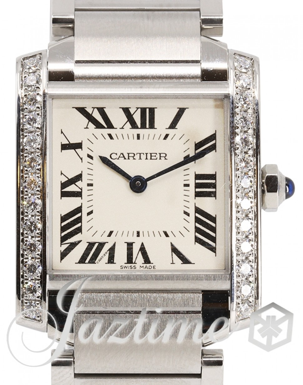 Cartier W4TA0009 Tank Francaise Ladies Quartz Silver Opaline