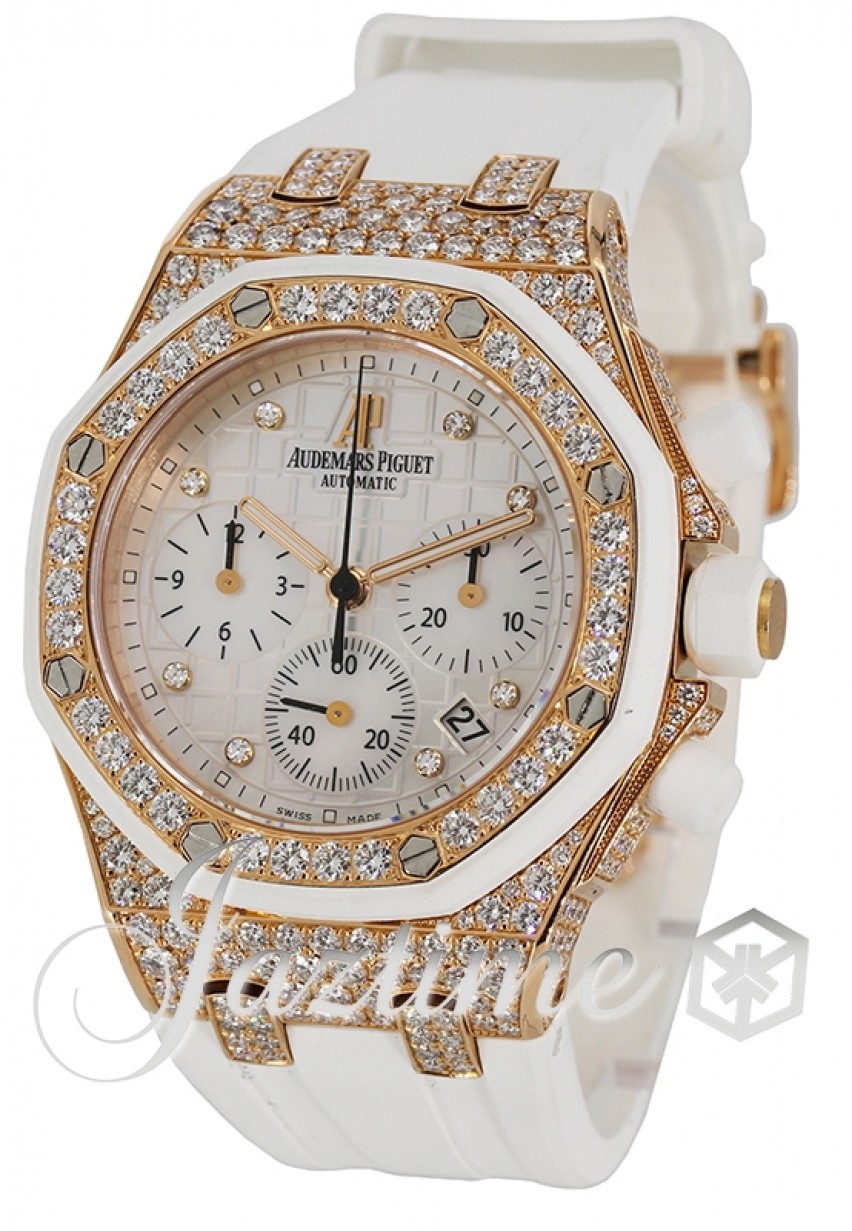 Audemars Piguet 26092OK.ZZ.D010CA.01-1 Royal Oak Offshore Chronograph Ladies Automatic White