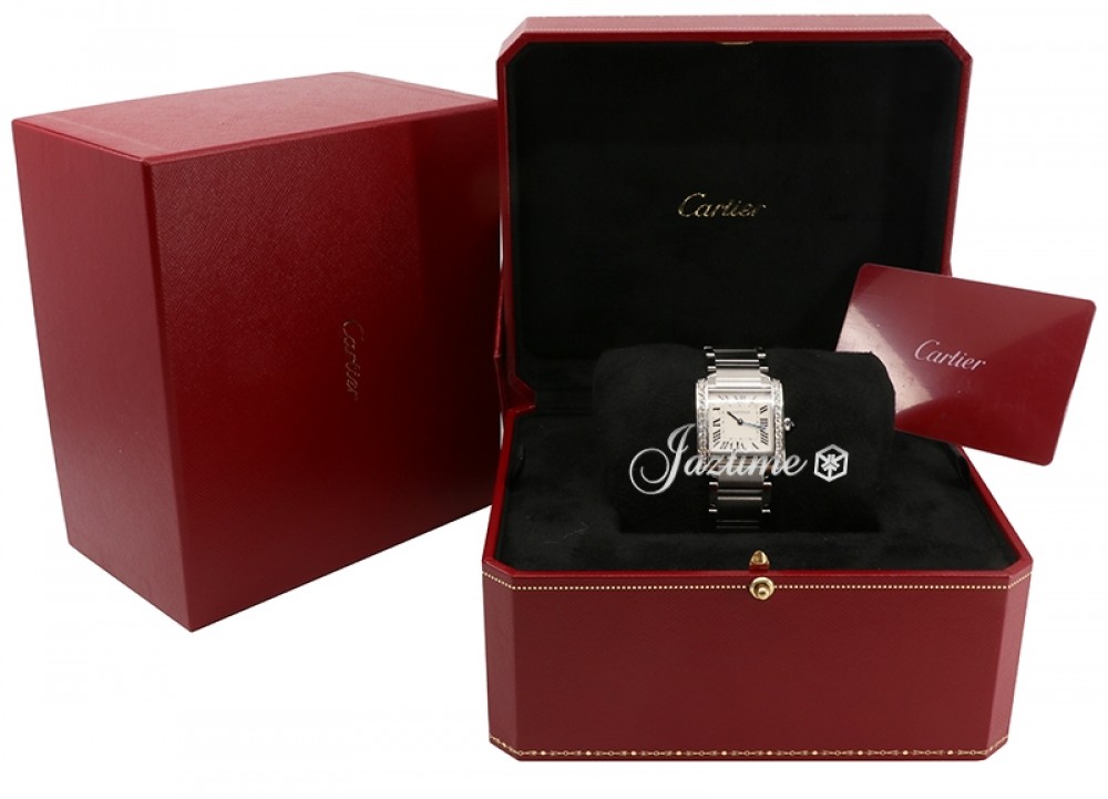 Cartier W4TA0009 Tank Francaise Ladies Quartz Silver Opaline