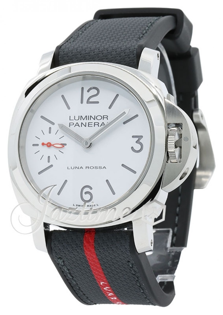Panerai PAM01342 Luminor Luna Rossa Men's Manual-Wind White