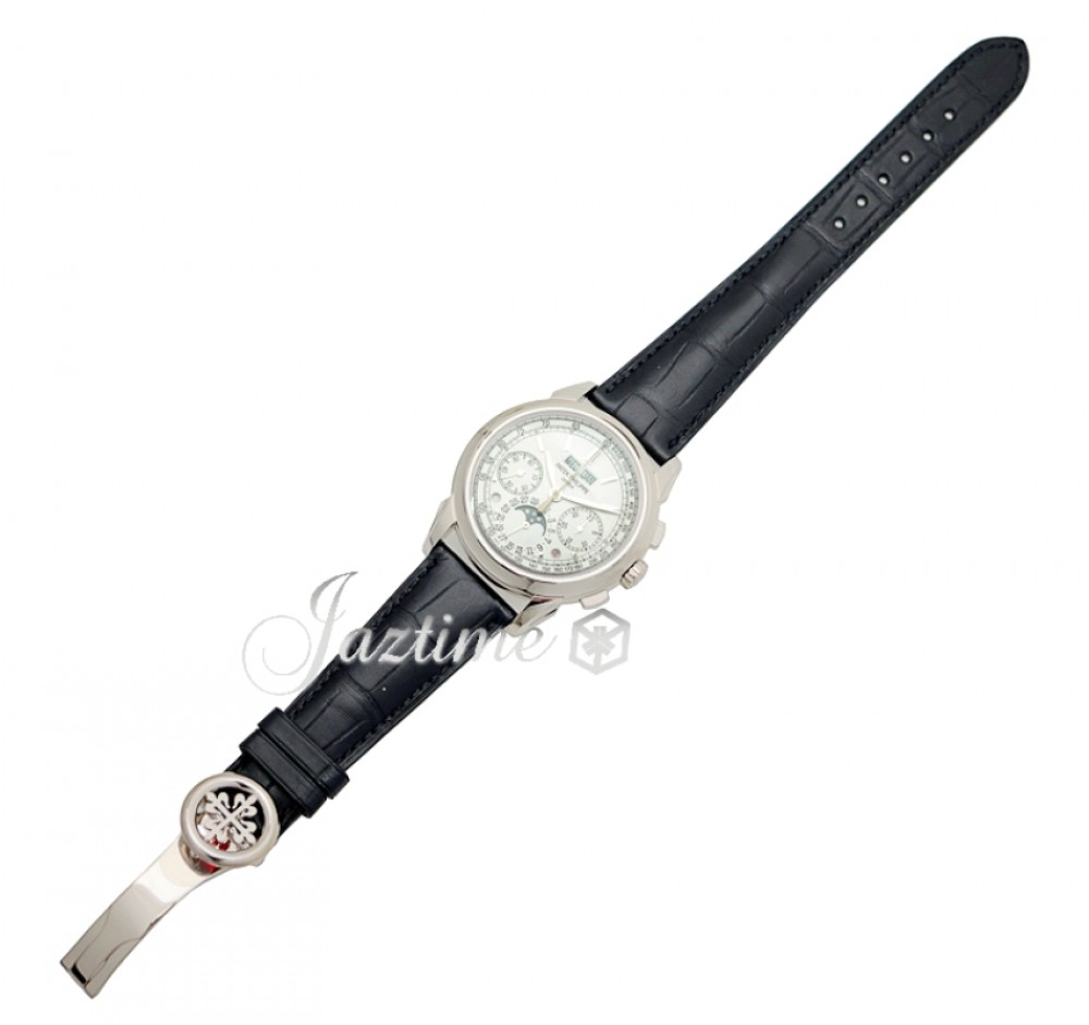 Patek Philippe 5270G-018-1 Grand Complications Men's Manual-Wind Silver Opaline