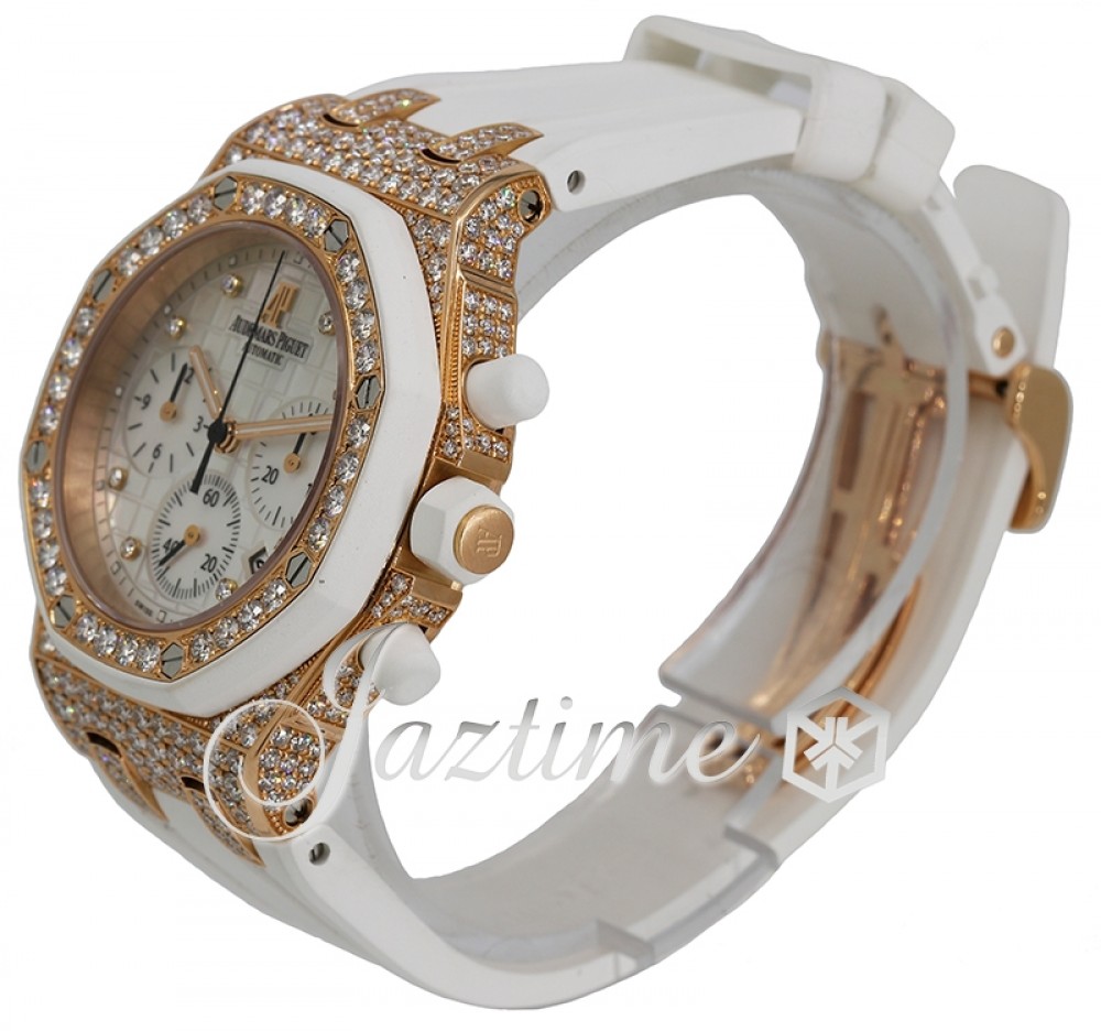 Audemars Piguet 26092OK.ZZ.D010CA.01-1 Royal Oak Offshore Chronograph Ladies Automatic White
