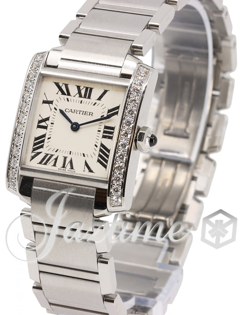 Cartier W4TA0009 Tank Francaise Ladies Quartz Silver Opaline