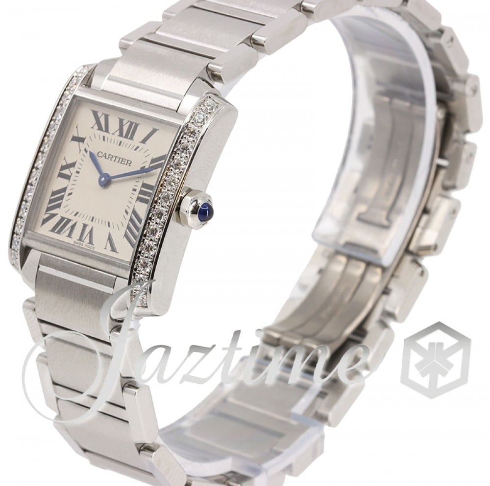 Cartier W4TA0009 Tank Francaise Ladies Quartz Silver Opaline