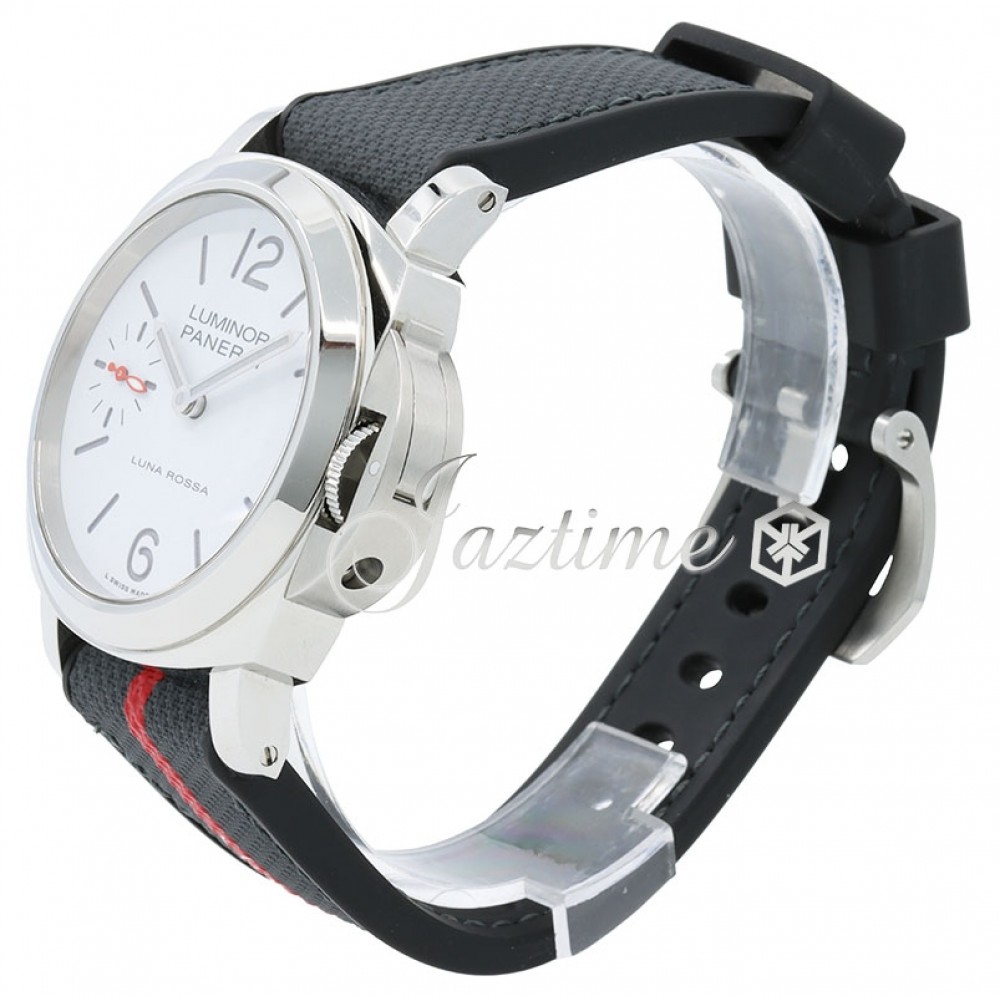 Panerai PAM01342 Luminor Luna Rossa Men's Manual-Wind White
