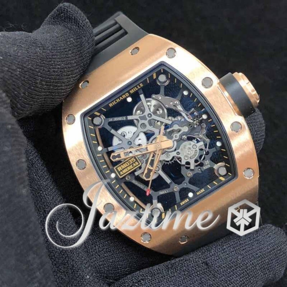 Richard Mille RM035 Americas Gold Toro Men's Automatic Skeleton