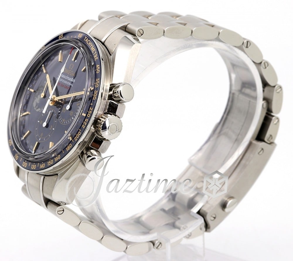 Omega 311.30.42.30.03.001-PRE Speedmaster Moonwatch Apollo 17 45th Anniversary Men's Manual-Wind Blue