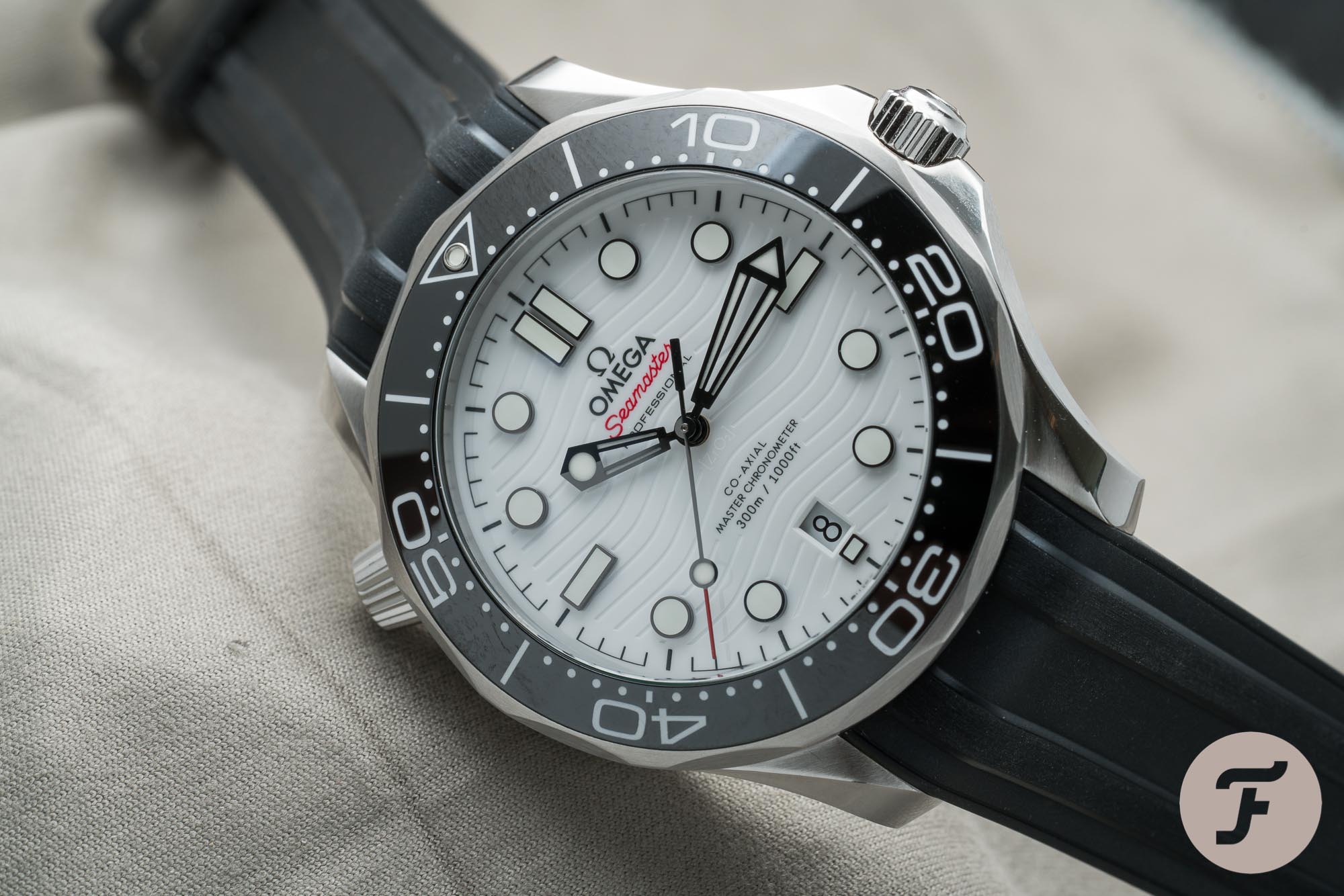Omega Seamaster Diver 300M With White Ceramic Dial