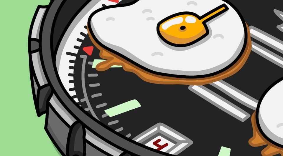 Watches & Pencils #14 Breitling 1806 a.k.a. Fried Egg