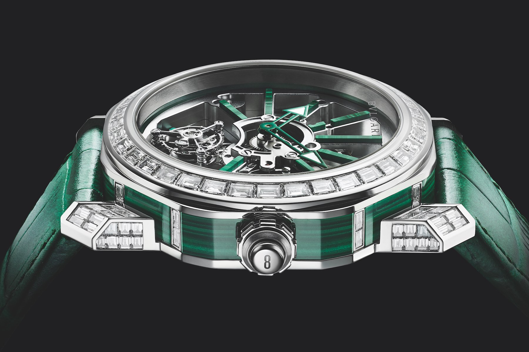 Bvlgari Octo Roma Tourbillon Sapphire Malachite Watch