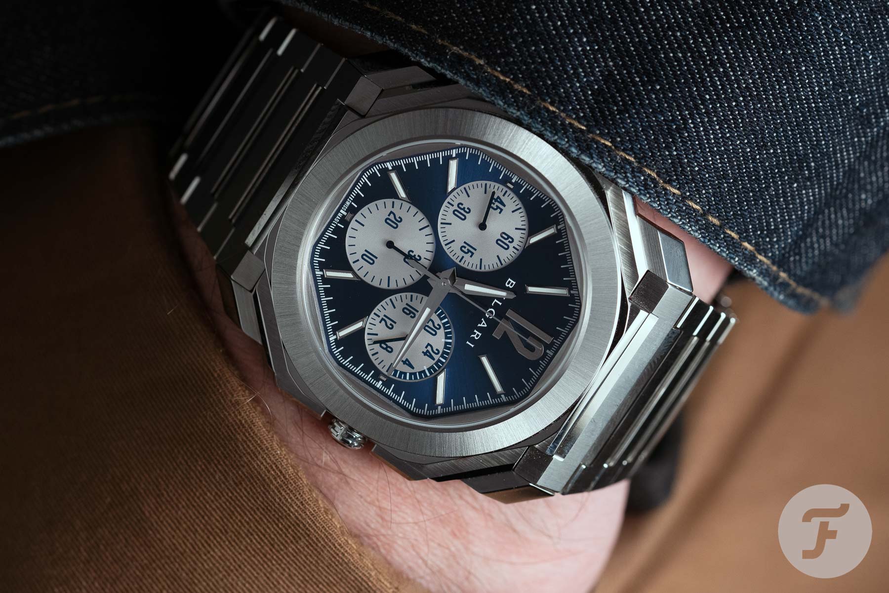 Hands-On With The Bvlgari Octo Finissimo S Chronograph GMT "Reverse Blue Panda"