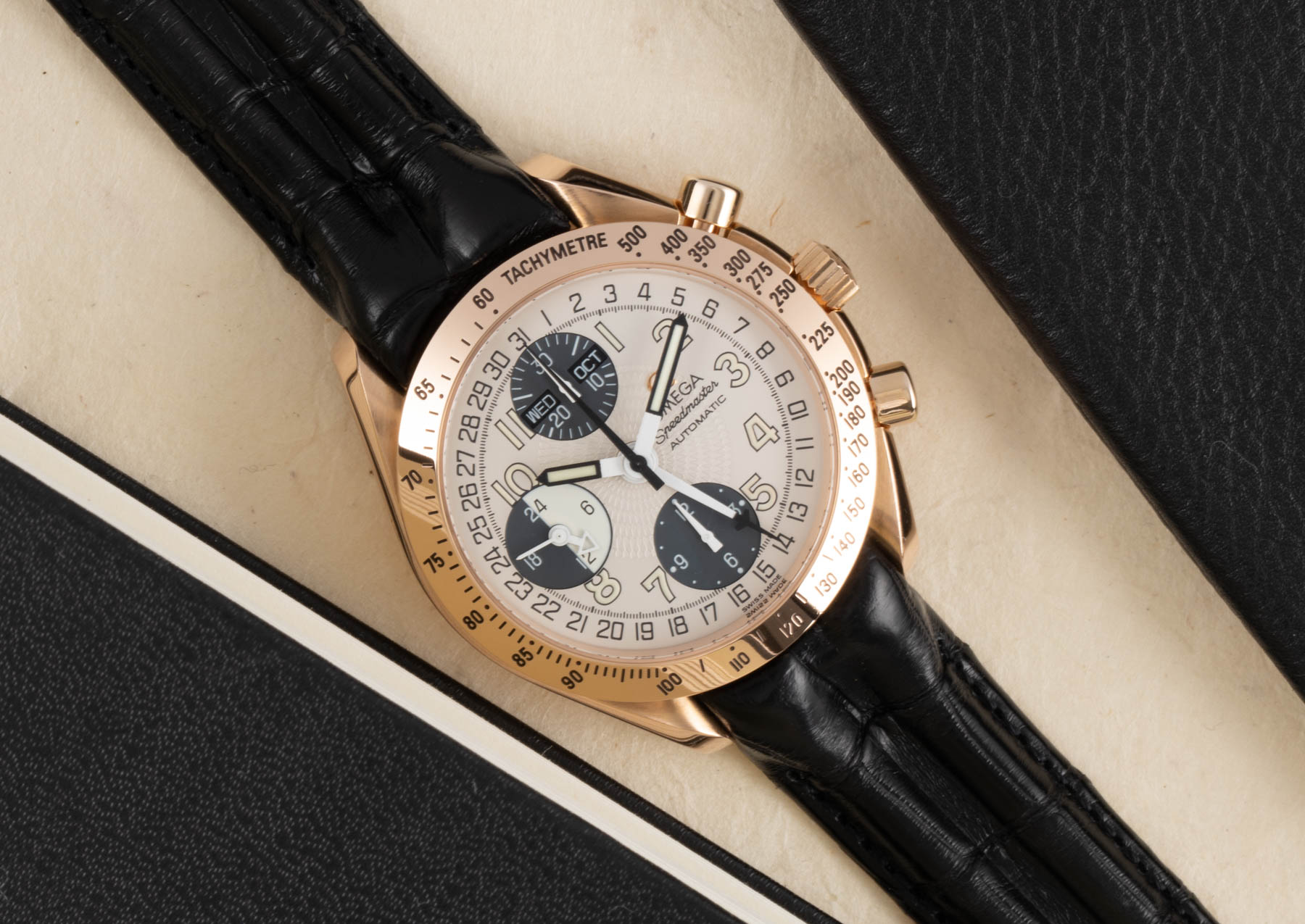 A Rose Gold Omega Speedmaster Day-Date 3623.33.01 Under 6K