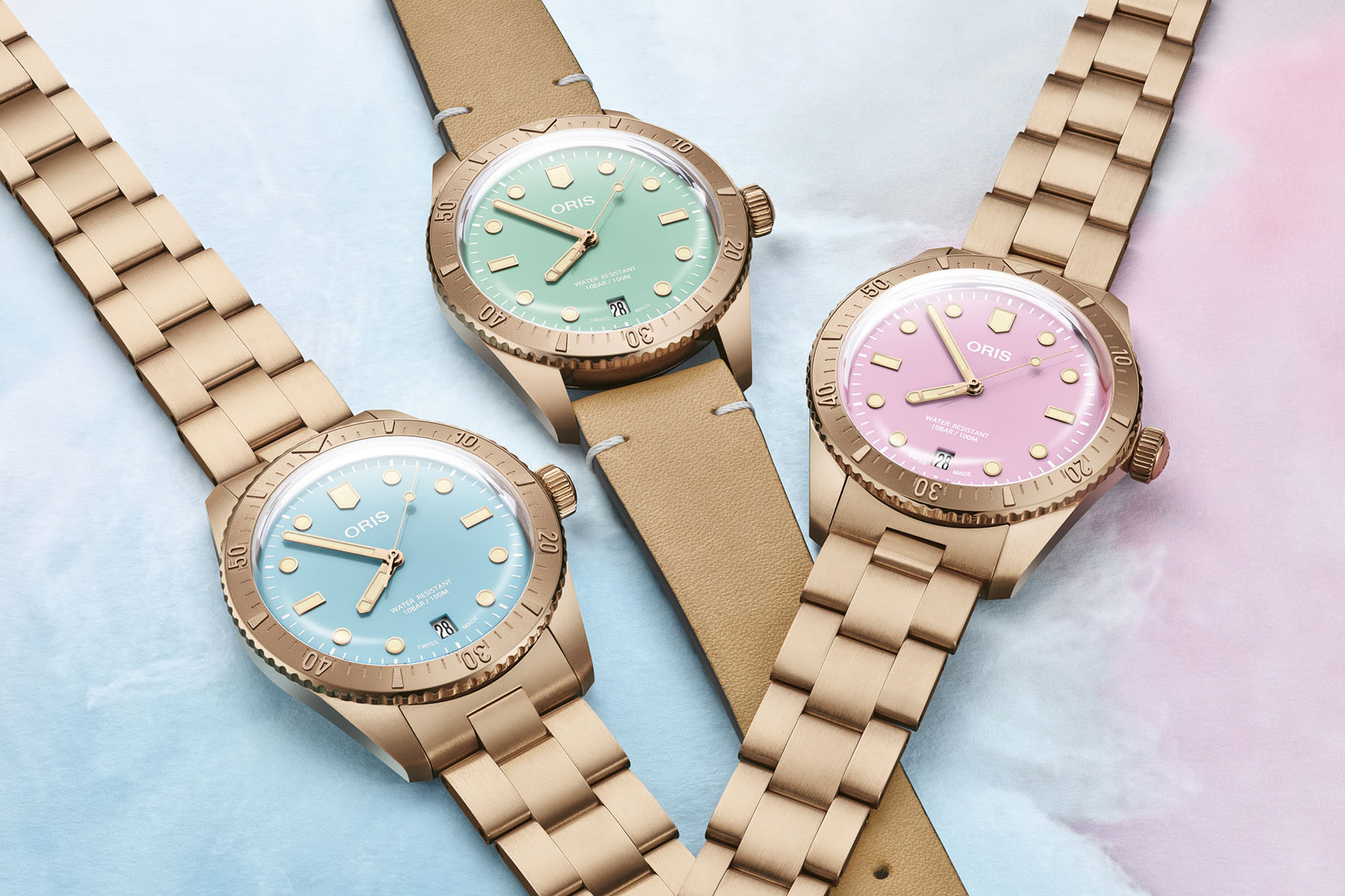 Watches & Wonders 2021: Introducing the New Cotton Candy Oris Divers Sixty-Five Bronze Models