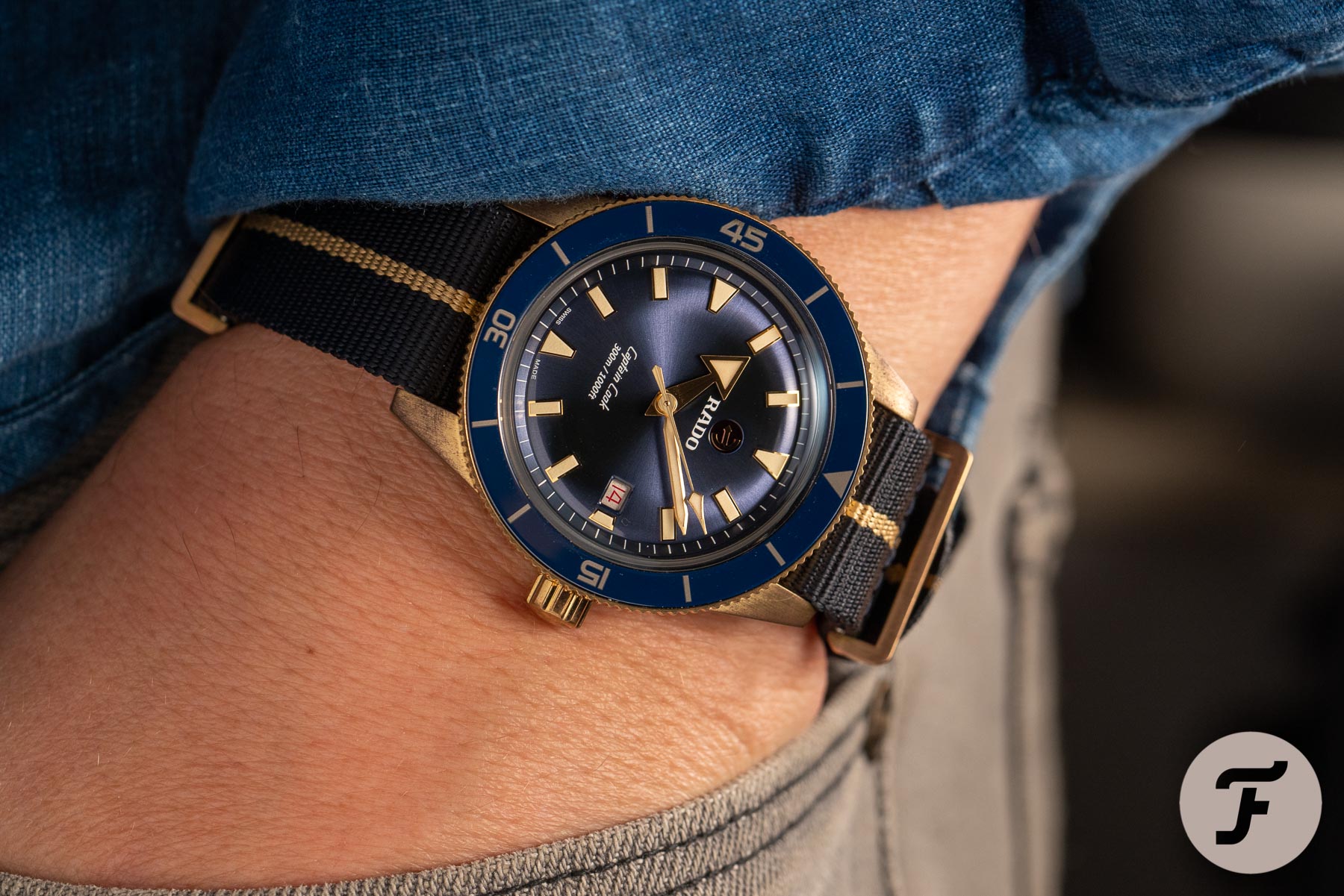 Studying The Rado Captain Cook Dive Watch In Bronze