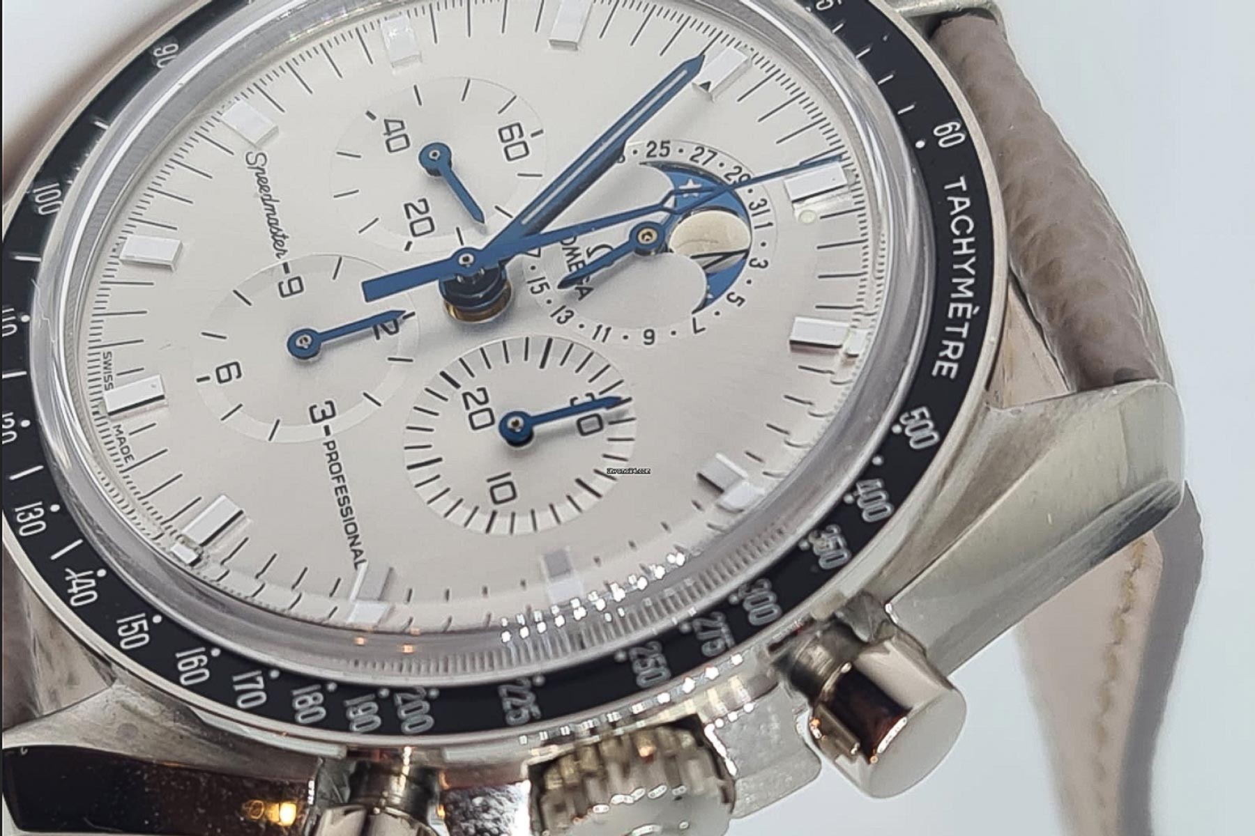 Wrist Game Or Crying Shame: Omega Speedmaster White Gold Moonphase