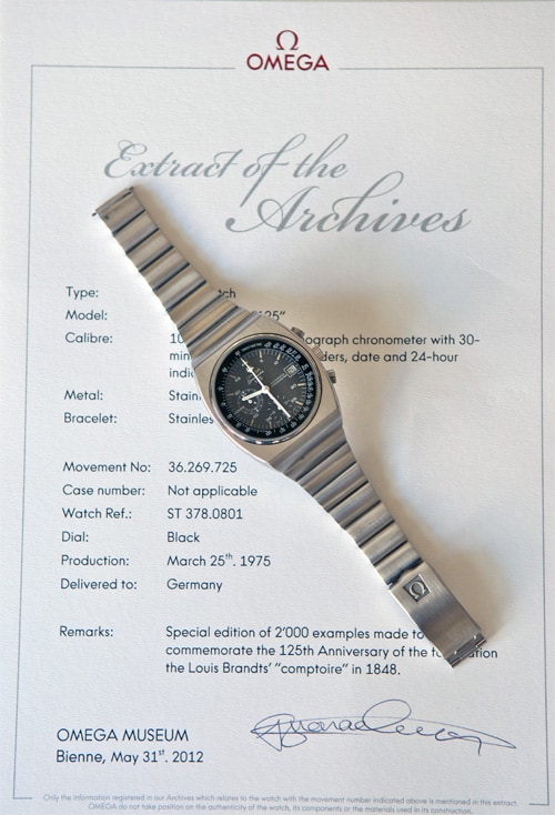 Speedy Tuesday - The Speedmaster 125 - World's First Automatic Chronograph Chronometer