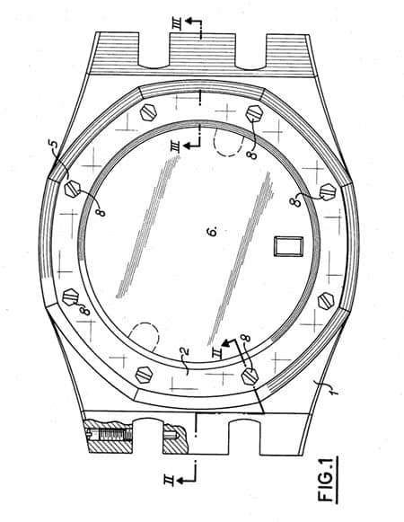 US Patent 3756017 - Gerald Genta's Royal Oak Watch Case Design