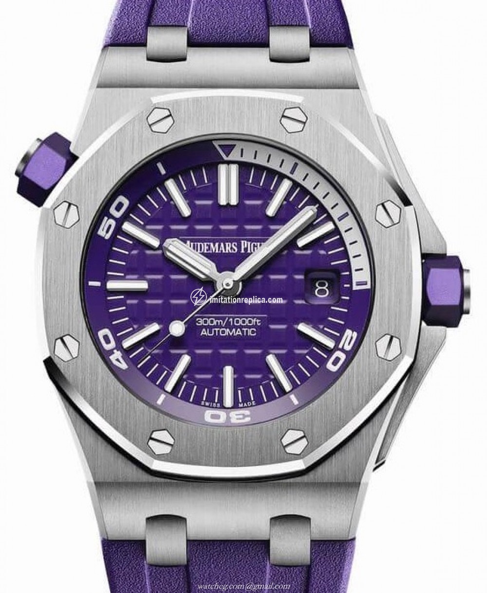Audemars Piguet 15710ST.OO.A077CA.01 Royal Oak Offshore Diver Men's Automatic Purple