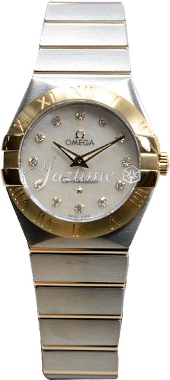 Omega 123.20.27.60.55.002 Constellation Quartz 27mm Ladies Quartz White Mother of Pearl