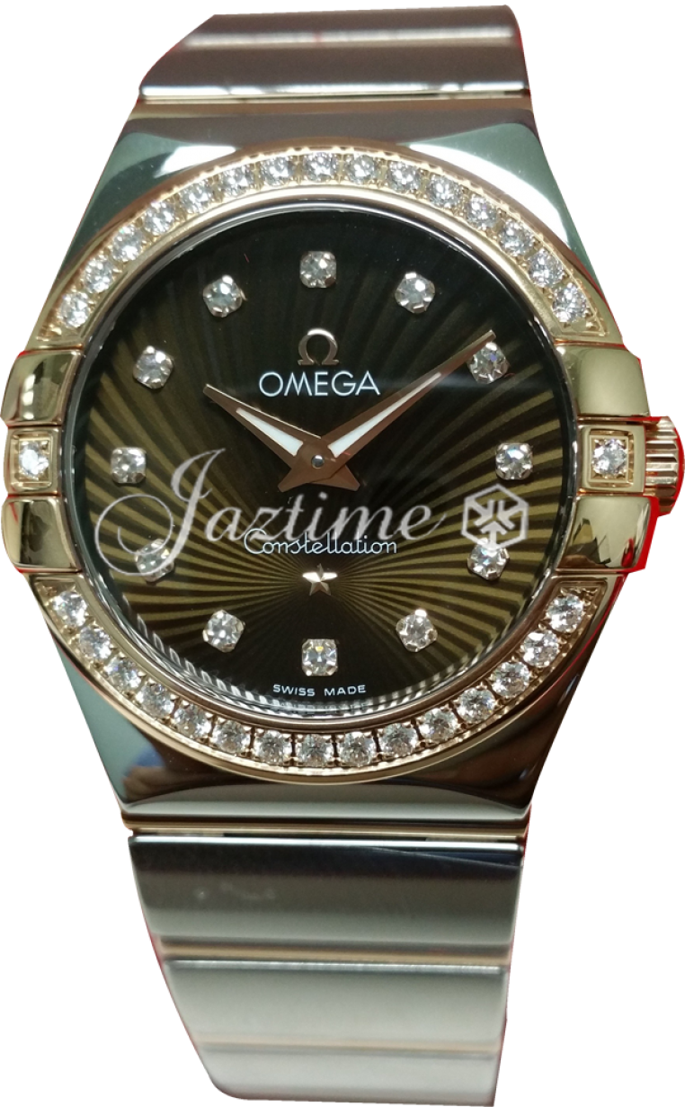 Omega 123.25.27.60.63.002 Constellation Quartz 27mm Ladies Quartz Brown