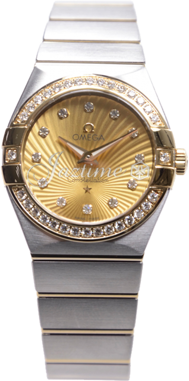 Omega 123.25.27.60.58.001 Constellation Quartz 27mm Ladies Quartz Champagne