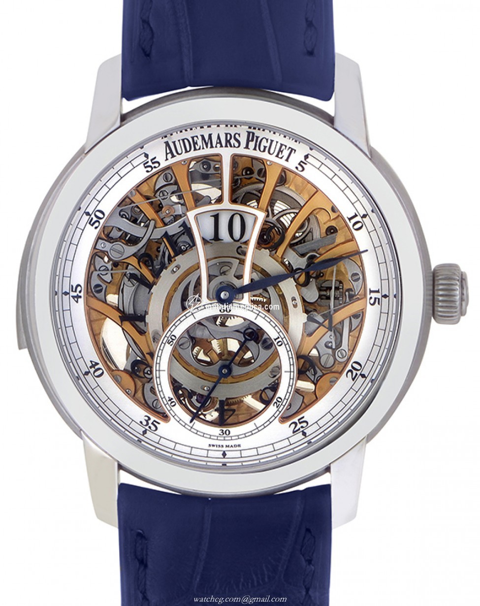 Audemars Piguet 26356PT.OO.D028CR.01 Jules Audemars Openworked Minute Repeater With Jumping Hours And Small Seconds Men's Manual-Wind Silver