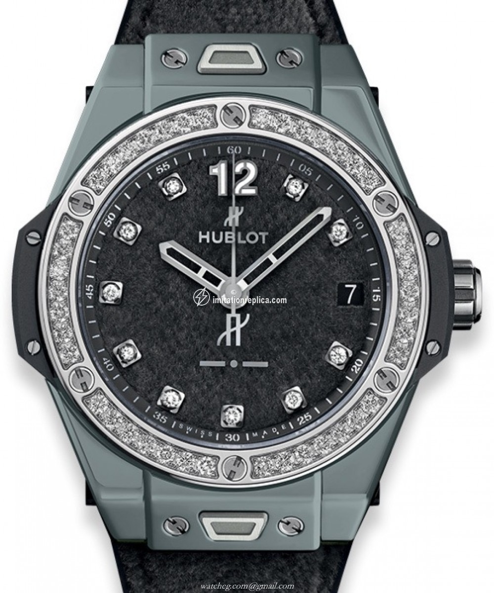 Hublot 465.FX.277F.NR.1204.ITI18 Big Bang One Click Italia Independent Dark Grey Velvet Men's Automatic Grey