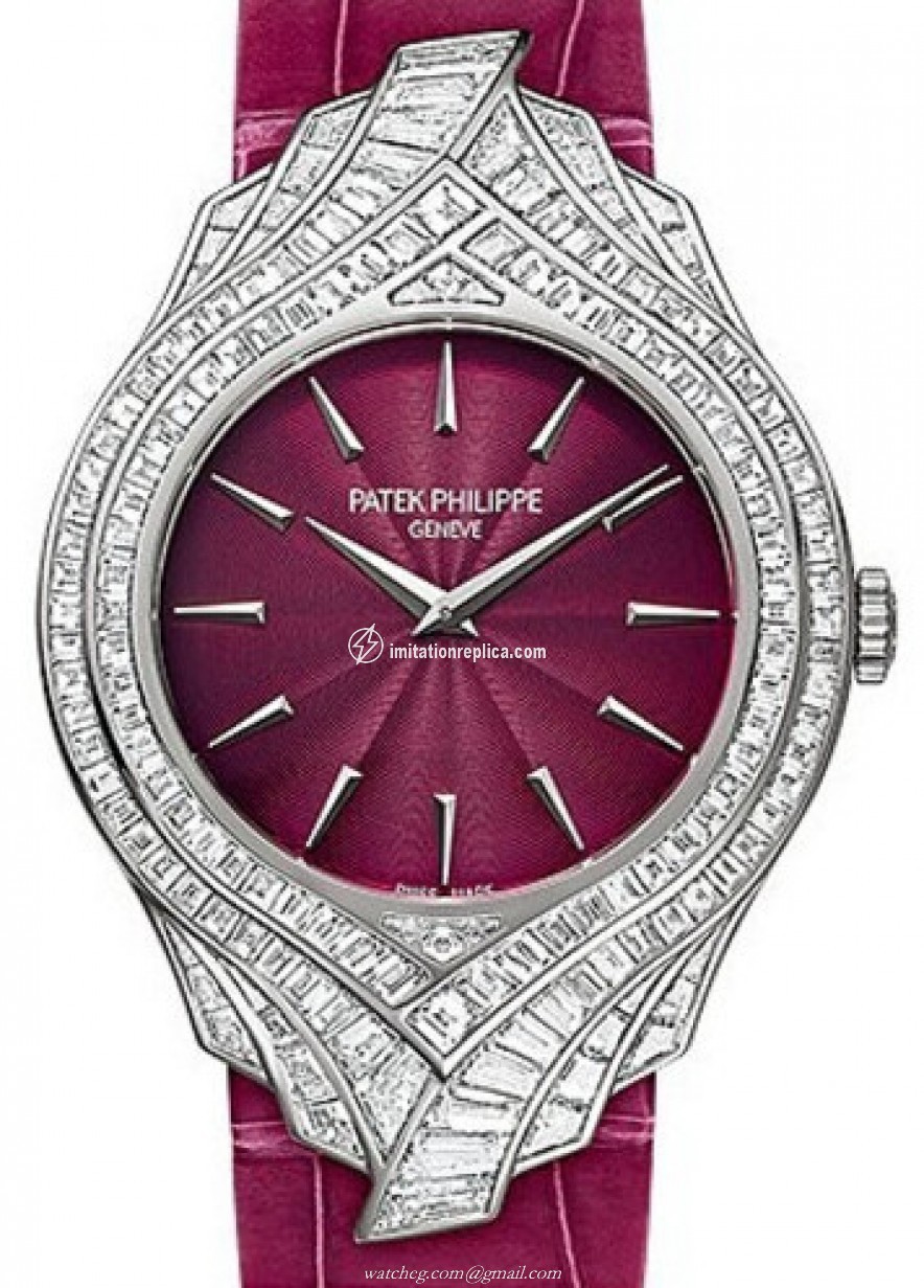 Patek Philippe 4895G-001 bnib Calatrava Ladies Automatic Cherry
