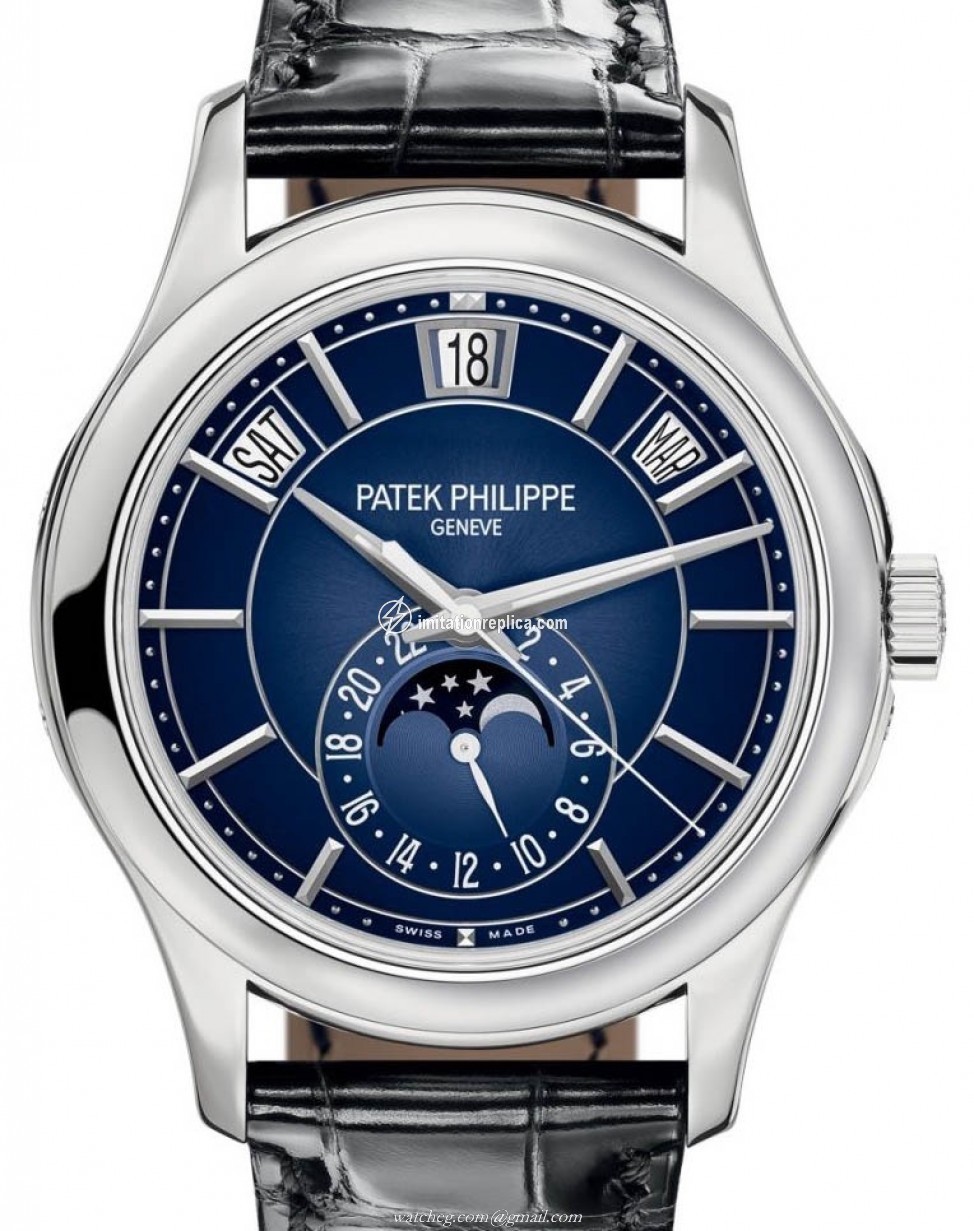 Patek Philippe 5205G-01 Annual Calendar Moon phases Men's Automatic Blue
