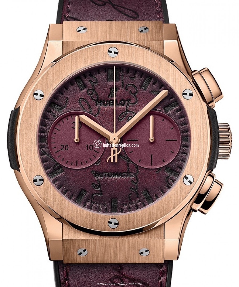 Hublot 521.OX.O50V.VR.BER18 Classic Fusion Chronograph Berluti Scritto Bordeaux Men's Automatic Purple