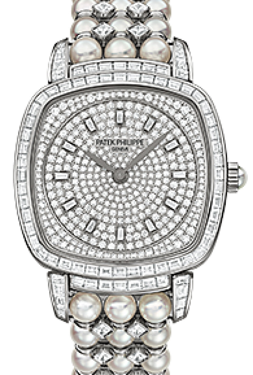 Patek Philippe 7042/100G-001 Gondolo Ladies Automatic Diamond Pave