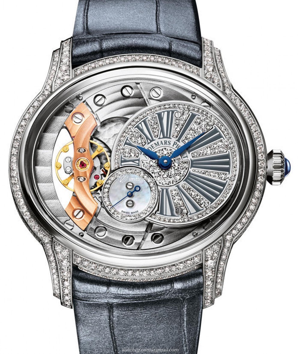 Audemars Piguet 77248BC.ZZ.A111CR.01 Millenary Hand-Wound Men's Manual-Wind Diamond Pave
