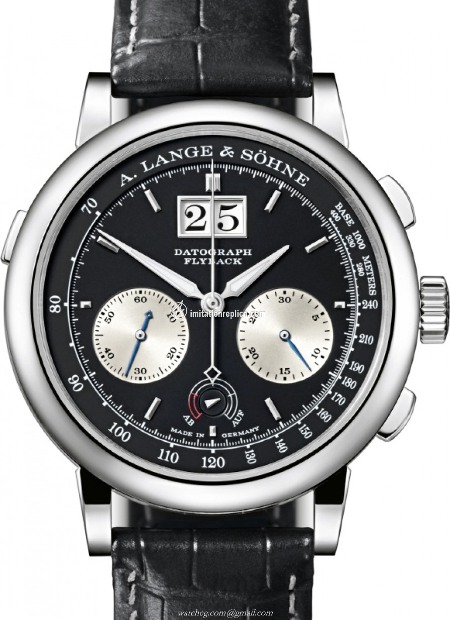 A. Lange & Sohne 405.035 Saxonia Datograph Up/Down Men's Manual-Wind Black