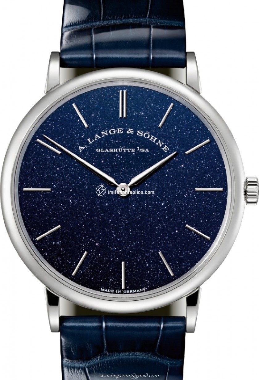 A. Lange & Sohne 205.086 Saxonia Thin Men's Manual-Wind Blue