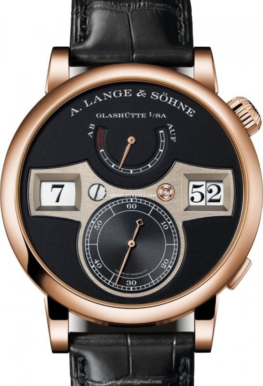 A. Lange & Sohne 142.031 Zeitwerk Men's Manual-Wind Black