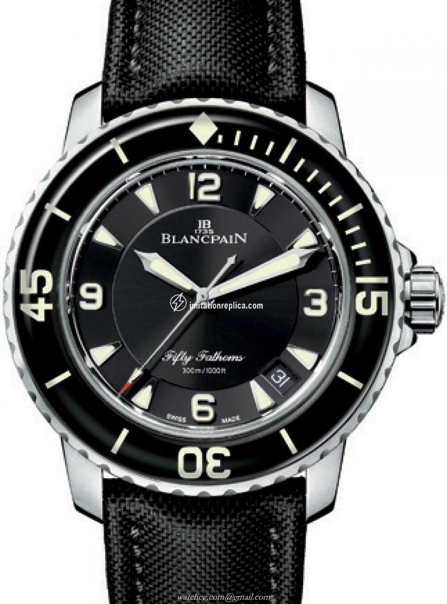BlancPain 5015 1130 52B Fifty Fathoms Automatique Men's Automatic Black