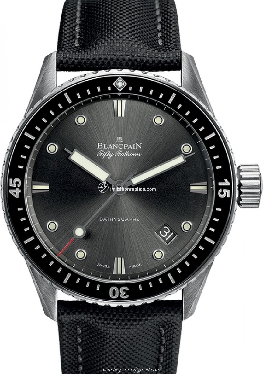 BlancPain 5000 1110 B52A Fifty Fathoms Bathyscaphe Men's Automatic Grey Meteor