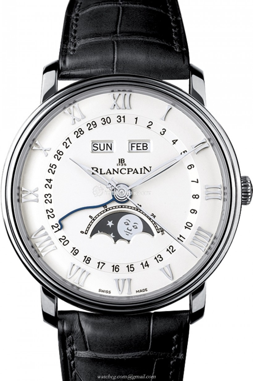 BlancPain 6654 1127 55B Villeret Ultraplate Men's Automatic White